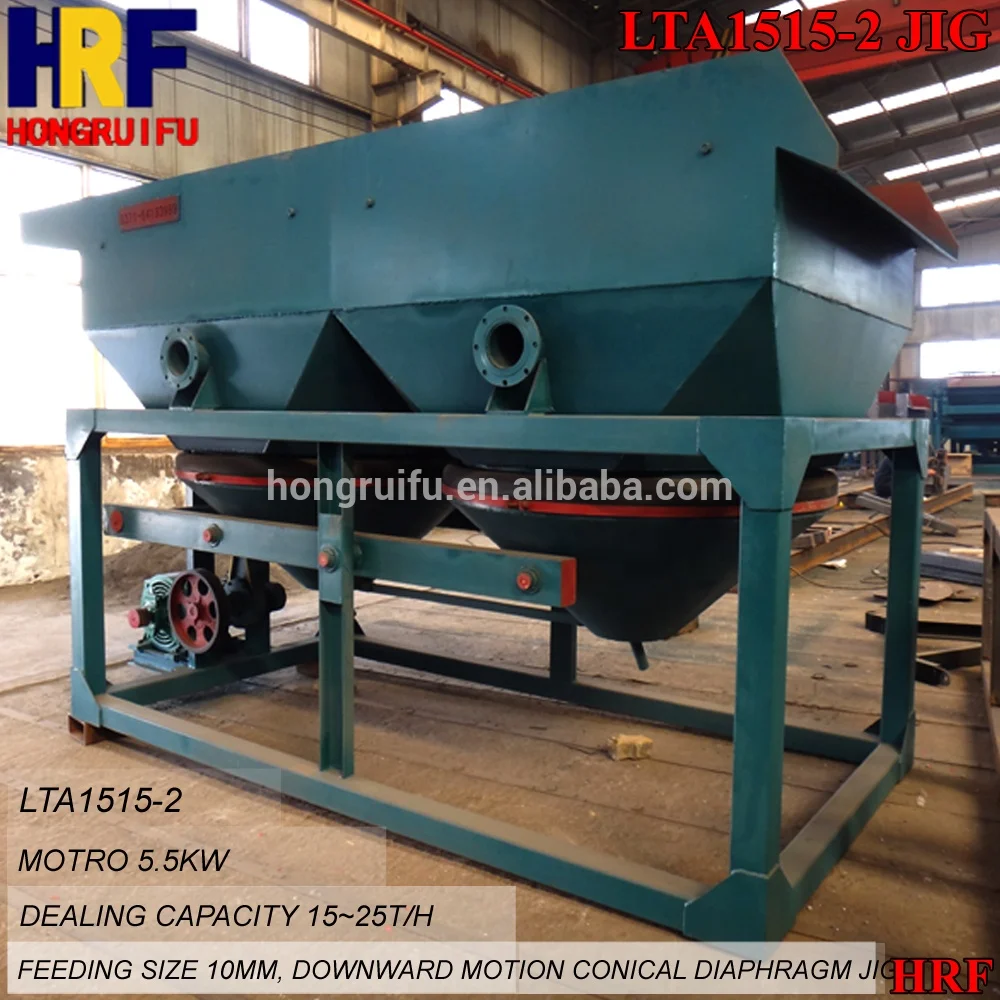 JT-1070 (2-2) Jig machine (Gravity separation) + shaking table(concentrate separation) for gold ore