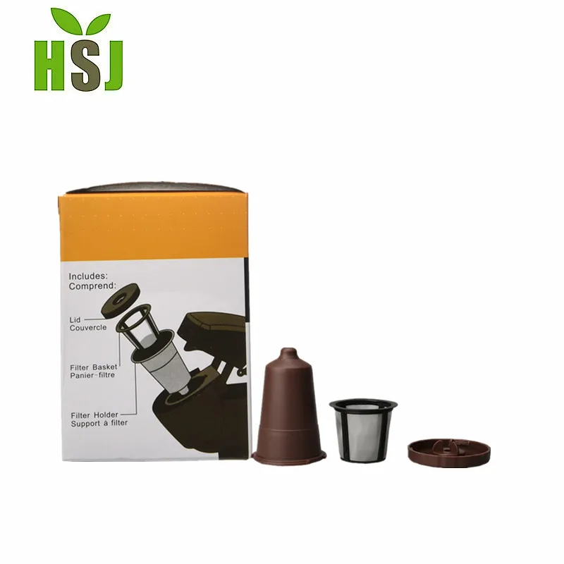 Многоразовый кофейный фильтр золотистого цвета, наборы маленьких и цветных фильтров k-cup