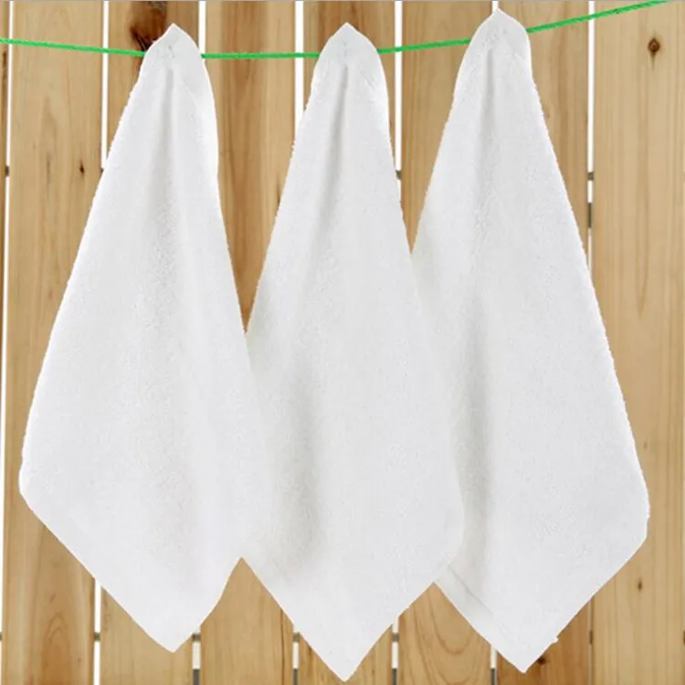 Белое 100% хлопковое горячее одноразовое полотенце для лица спа