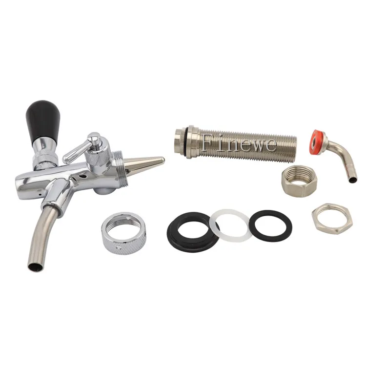 Adjustable Draft Beer Tap Faucet With Handle 100mm Long Shank Home brewing kegging Homebrew Keg Tower Draft Beer Dispenser Tap