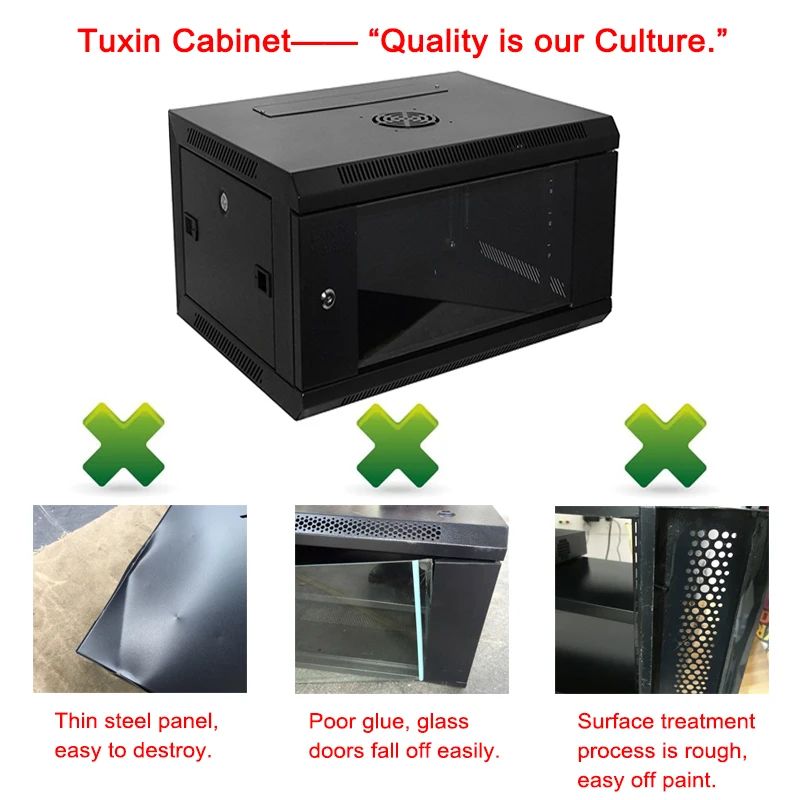 6u rack size 600*600 wall mount cabinet 19 inch 6u server rack cabinet