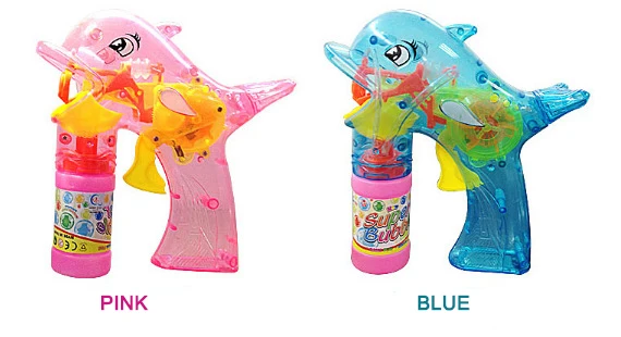 
Automatic bubble maker gun with light electric dolphins bubble gun 