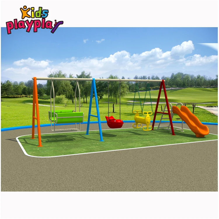 KidsPlayPlay Chinese Factory Children Outdoor Playground Swing Sets With Slide