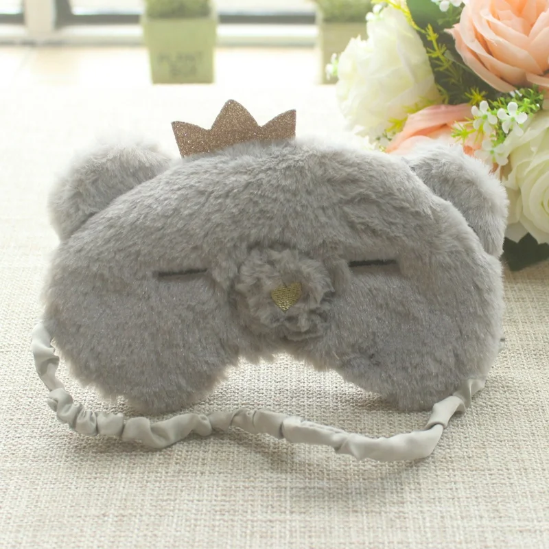 New Soft Cute Rainbow Unicorn Plush Embroidery Sleep Eye Mask for Girl Kids