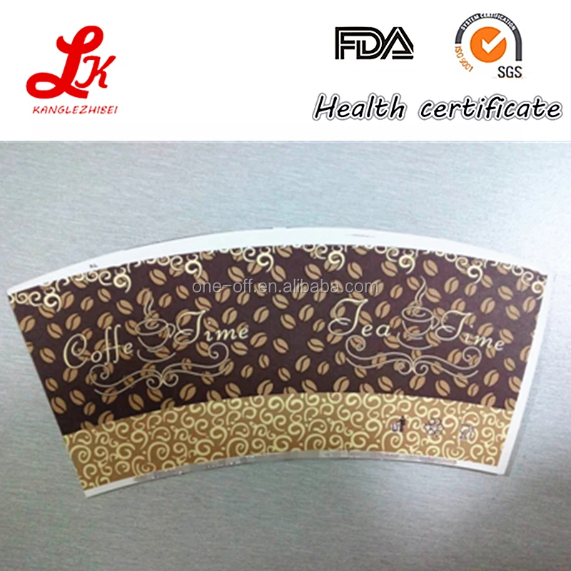 
wholesale best quality PE coated printed paper cup fan for making paper cups price 