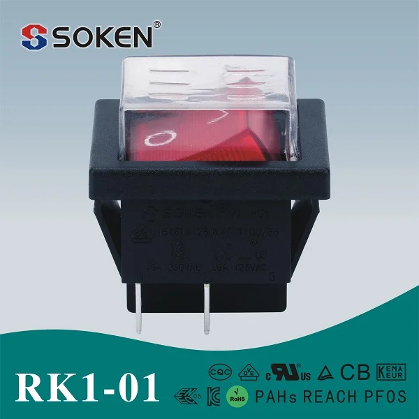 Rk1-01 Rohs 4 контакт. вкл выкл перекидной переключатель для электродвигатель с waterpoof крышка 16a 250 В AC t85