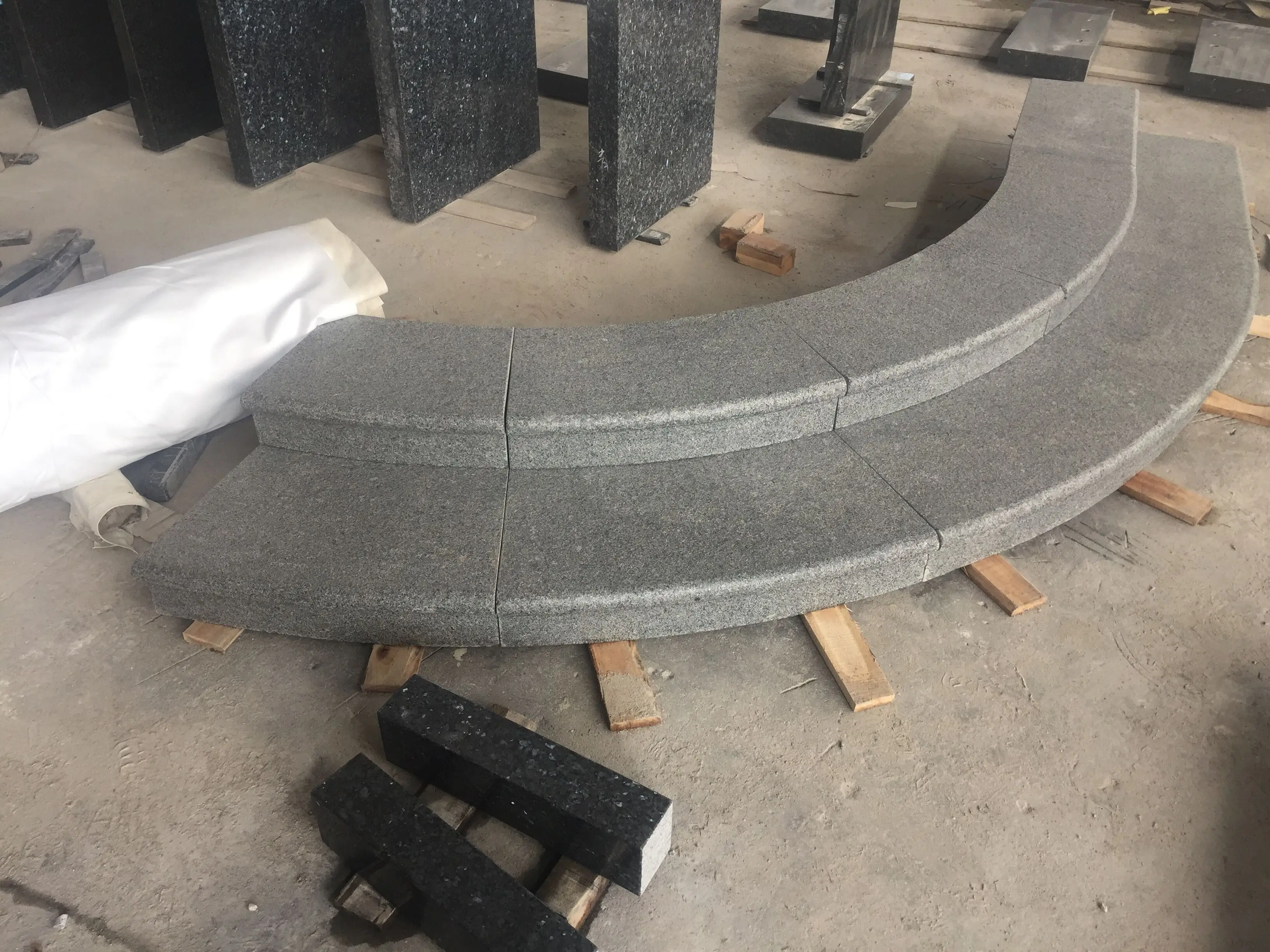 Dark Gray Granite Step Stair Paver