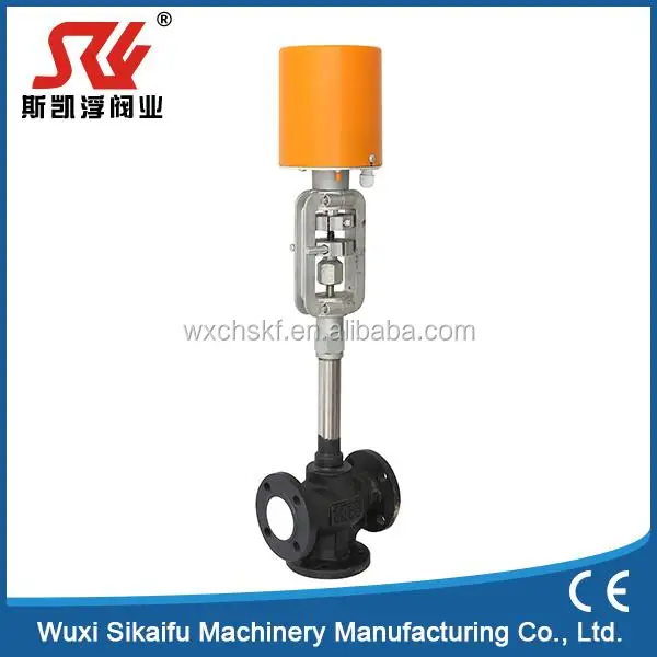 Three-way Regulating Valve with Electric Actuator