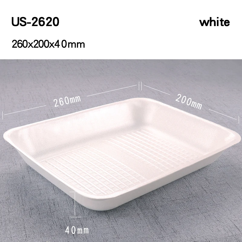 
26*20*5cm Disposable foam trays for meat eps rectangular food tray packing supermarket frozen meat food trays party plate 