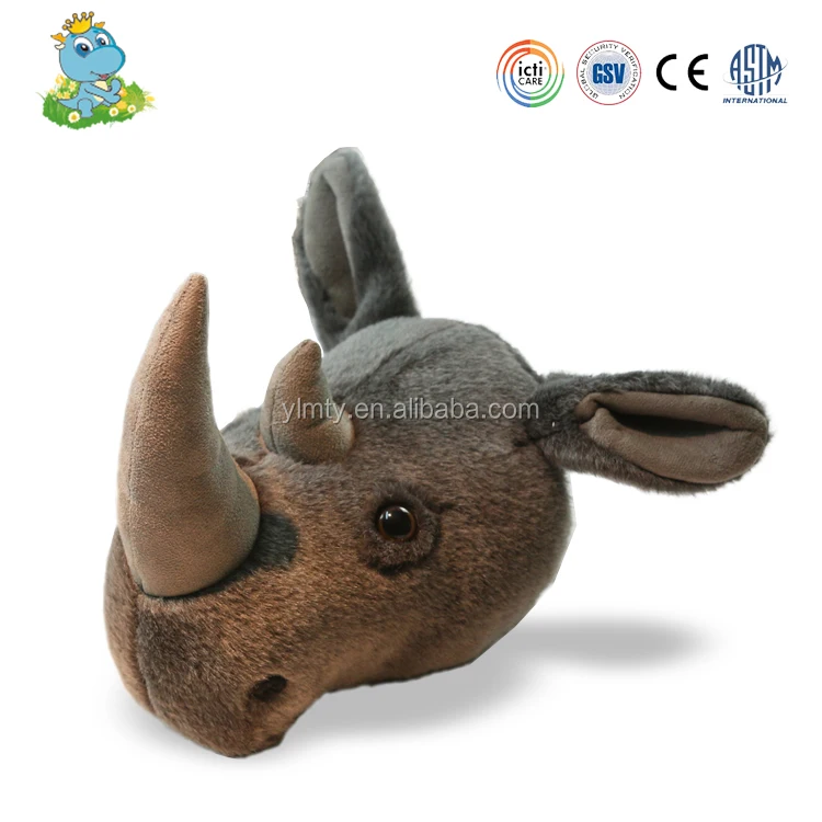 Wall decoration Animal Head Rhinoceros big head plush stuffed toys