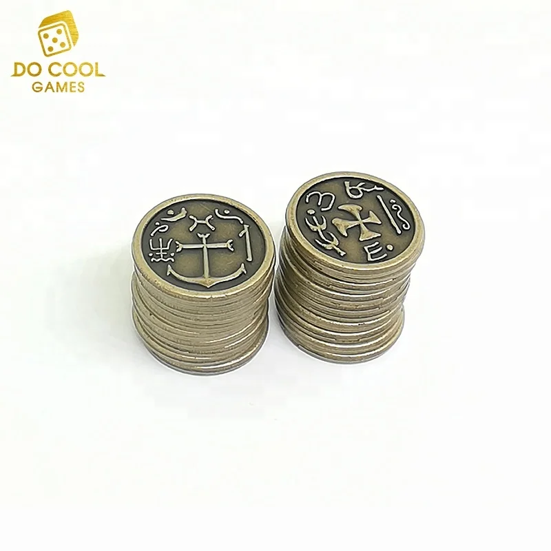 Factory wholesale antique custom design metal coins for board game