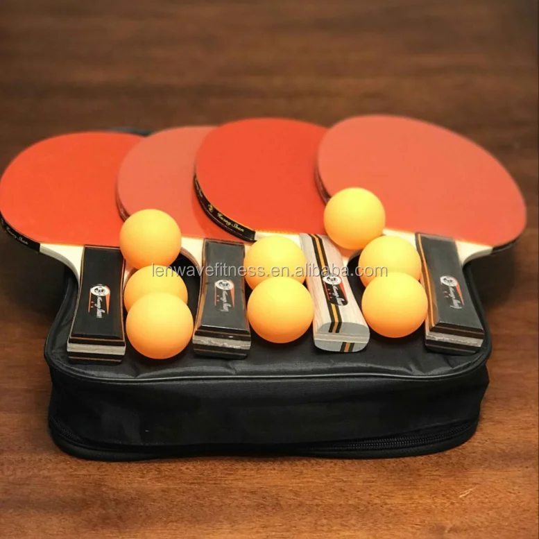 Профессиональный набор ракеток для настольного тенниса, настраиваемый логотип от производителя, 4 ракетки для пинг-понга