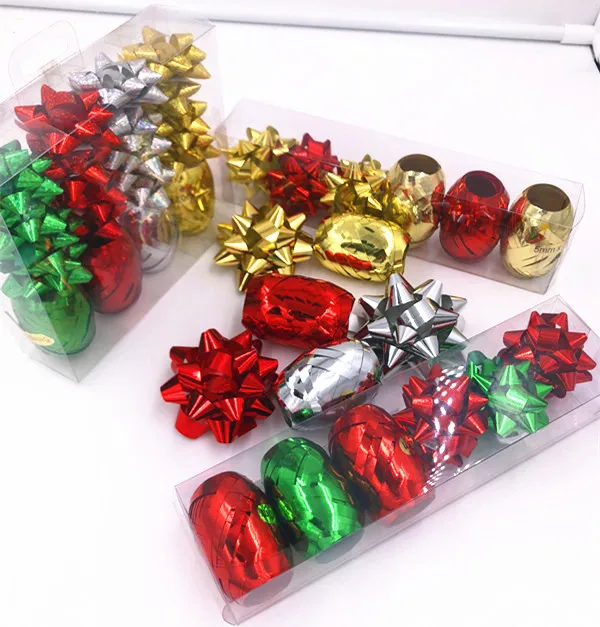 Звездный лук Рождество/праздник/День рождения/декоративные случаи, Звездный лук и ленточное яйцо, набор в ПВХ коробке