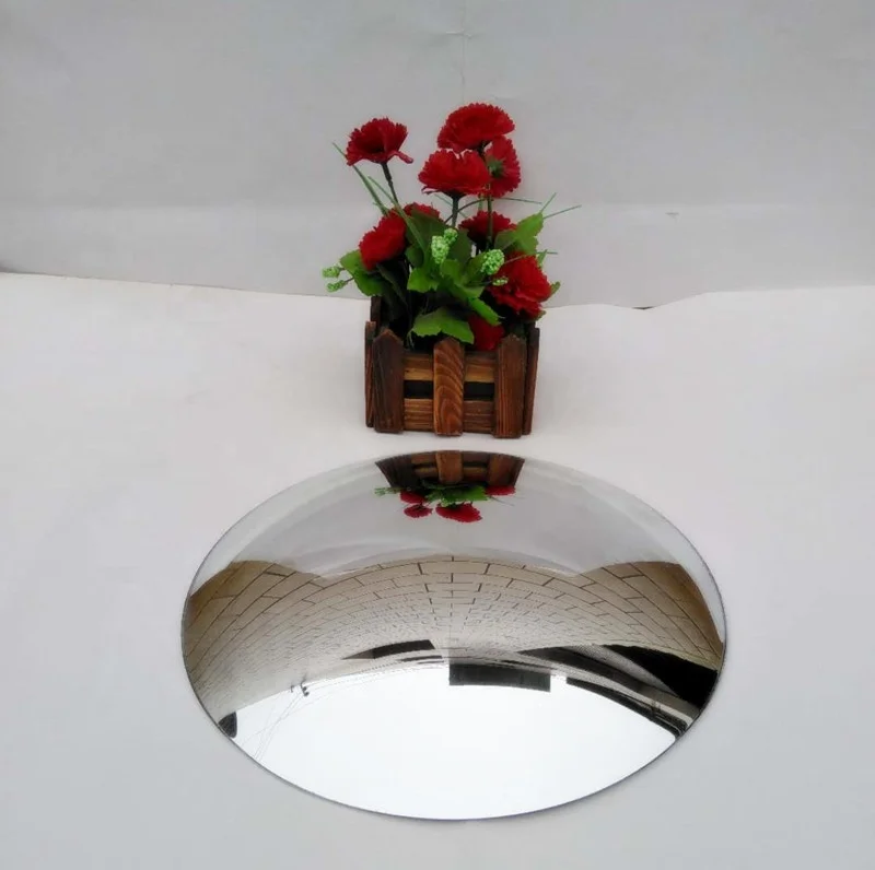 cheap frameless round concave convex mirror glass