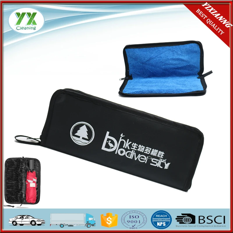 Water Absorption Umbrella Cover With Microfiber Towel Lining