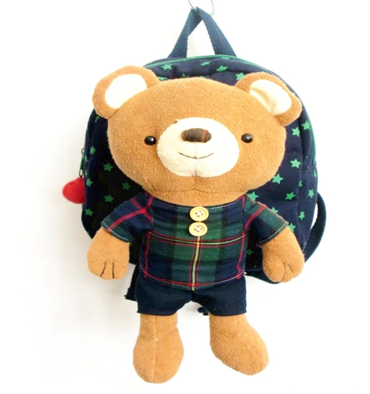 2 or 3 Years Old Kids Backpack Lovely Children Decorative Packsack School Bag Canvas Portable Sewing Nylon Zipper Soft Handle