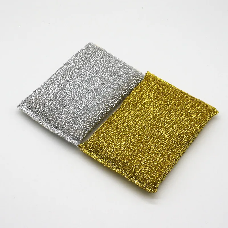 Value kitchen cleaning set contain 2pcs stainless steel scourer and 2pcs PET mesh sponge scourer double-sided scrub