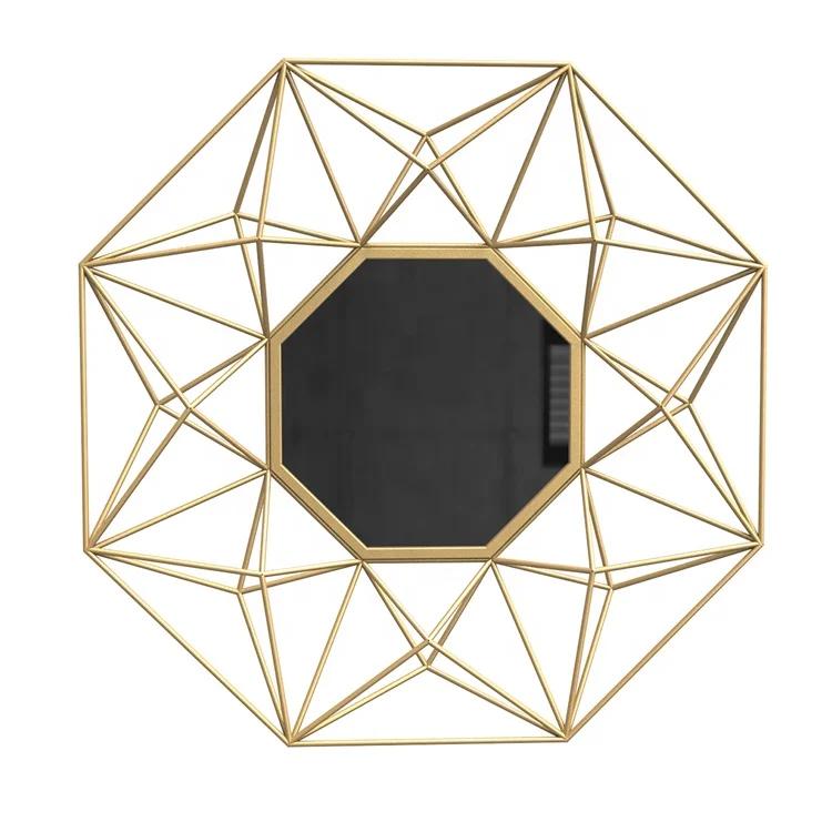 Mayco Home  Hot Sale Wall Decor Eco-friendly Abstract Antique Metal Framed Octagon Mirrors