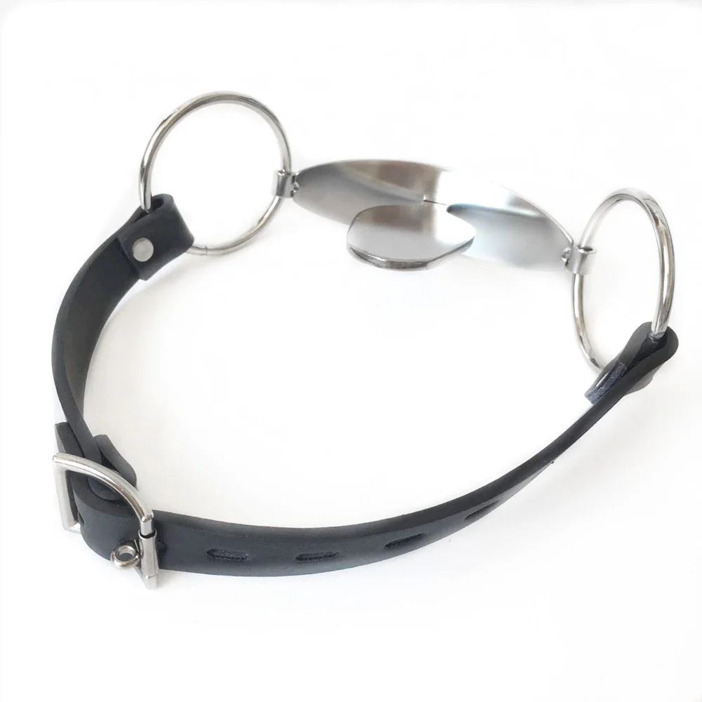Stainless steel open mouth gag Tongue flail sex slave bdsm bondage restraints bdsm fetish wear adult game sex toys for women men