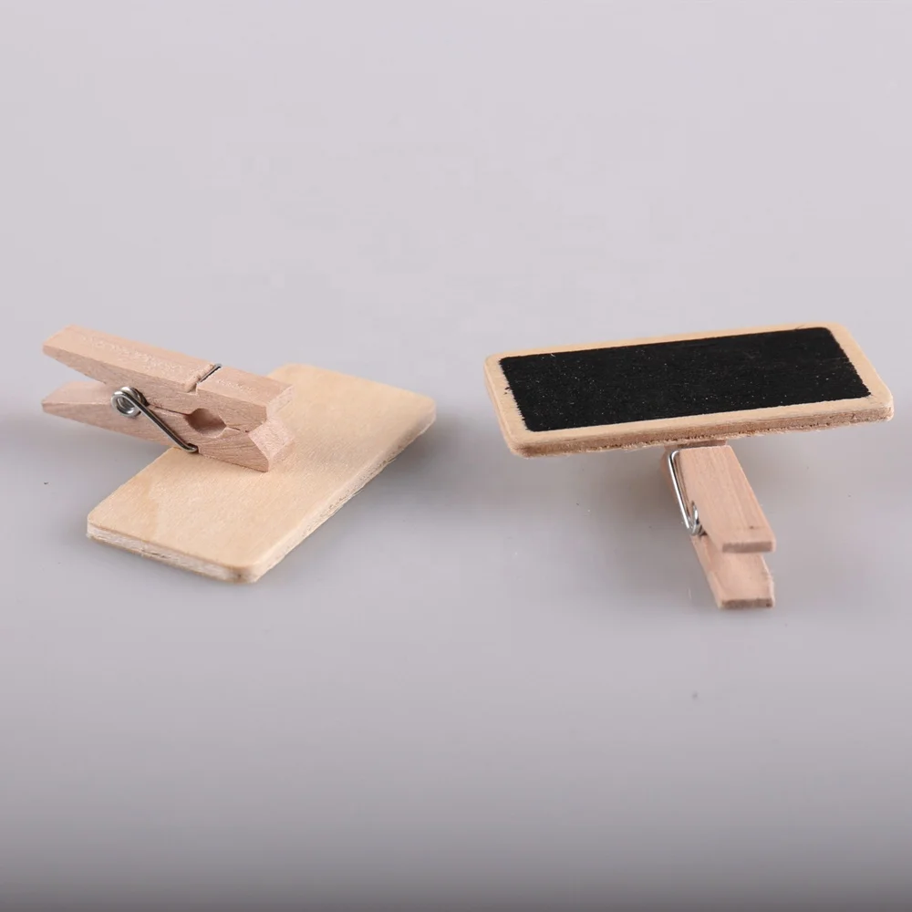 wood blackboard peg Message Photo Note Memo Wedding Table Numbers  Clips Mini Blackboard Clip