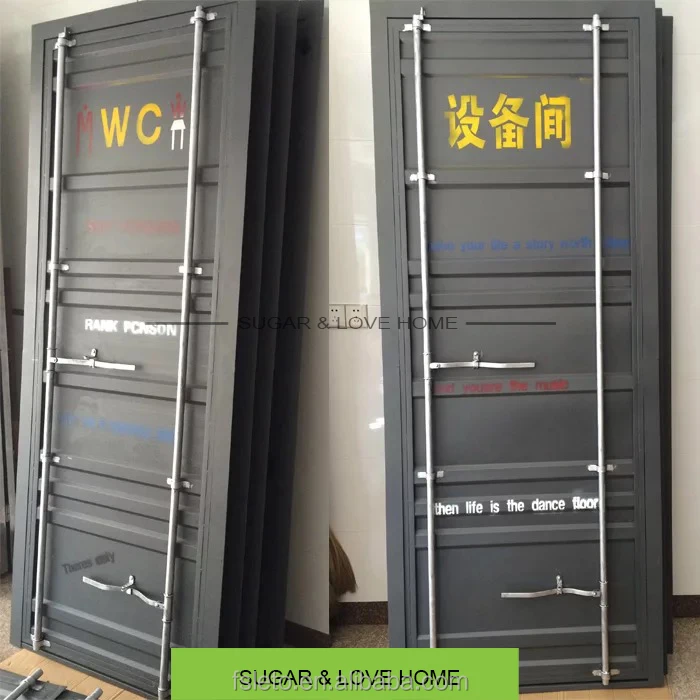 Shipping Container Restaurant Bar Industrial Loft Style Metal Door