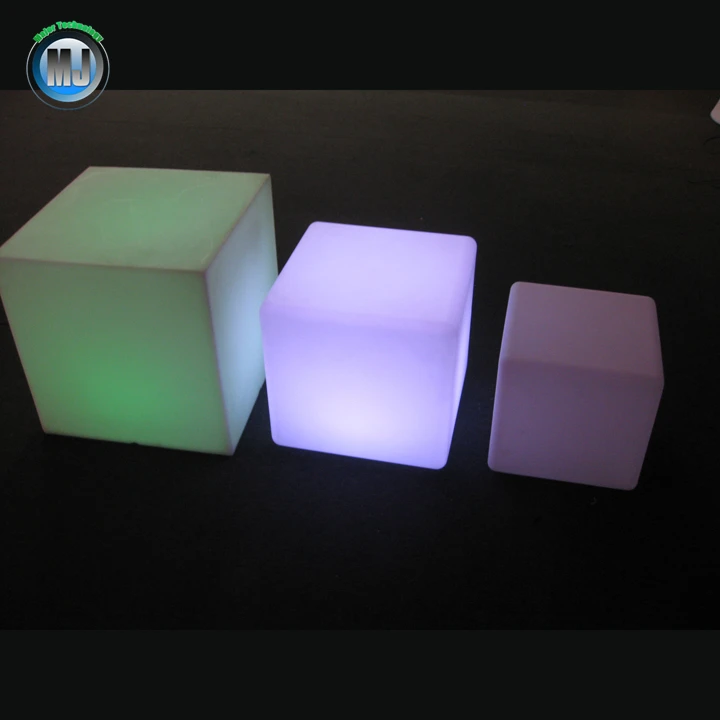 
Light up RGB remote control rechargeable led foam cube seat 