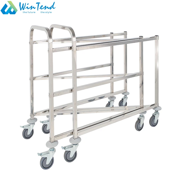 Тележка-тележка для сервировки еды Z-образной формы со складной структурой для отеля