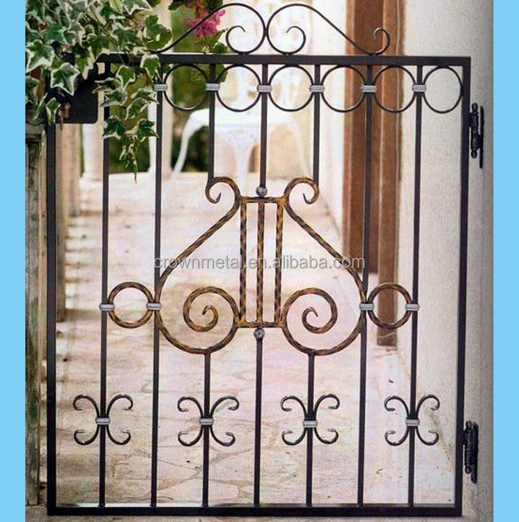 Настраиваемое украшение двора кованые ворота из кованого железа