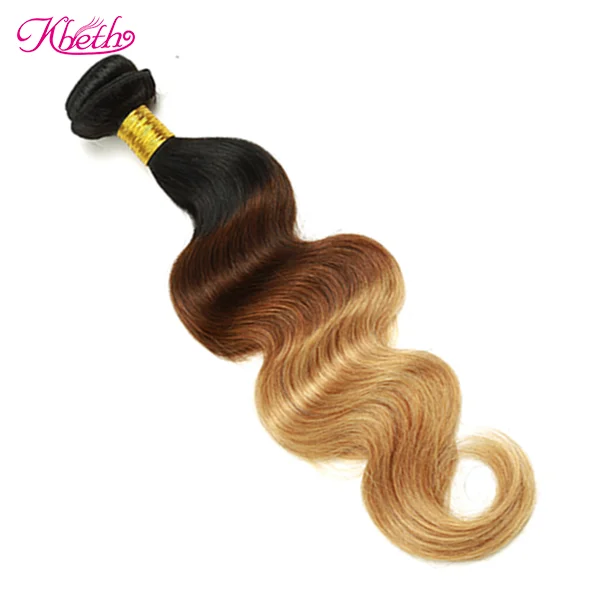 Xuchang Factory Hot Sale Color 1b/4/27 Body Wave Brazilian/Peruvian/Malaysian/Indian Ombre Hair Extensions