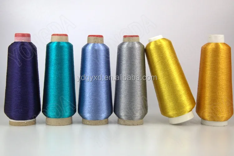 2016 High Tenacity  fluorescent gold ms type embroidery thread metallic yarn For Sewing Hand Knitting Ms-Type