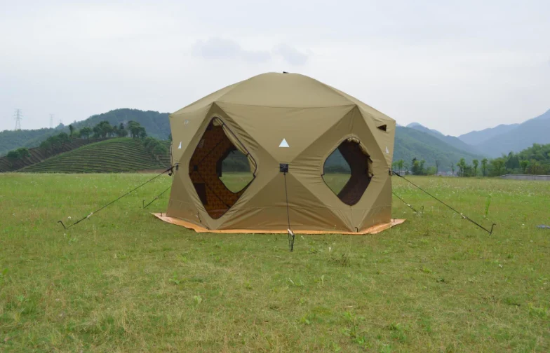 Automatic Oxford Canvas Pop Up Hub Quick Open Winter Ice Cube Fishing Tent