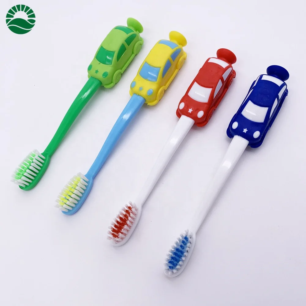 Lovely car shape 3D kids toothbrush good promotion toothbrush