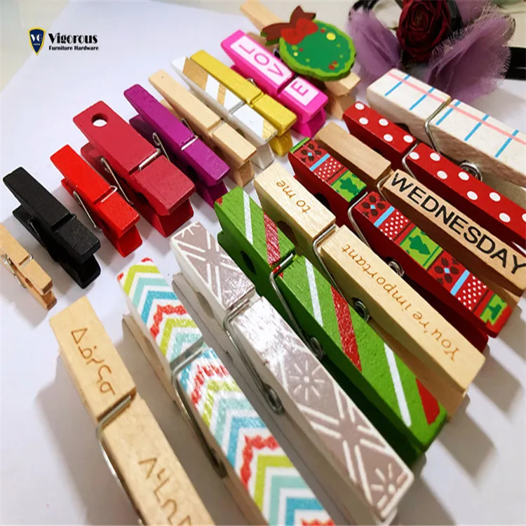 Colored crafting wood pegs old fashioned wooden clothespins