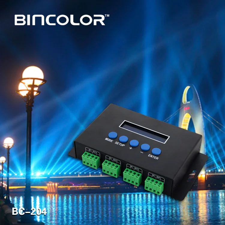 BC-204 4 channels Ethernet -SPI WS2811 RGBW  Pixel Artnet LED controller for hotel light show light