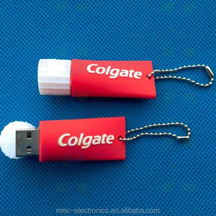 Promotional gift custom logo printing tooth paste tube shape 4GB 8GB usb flash pen drive