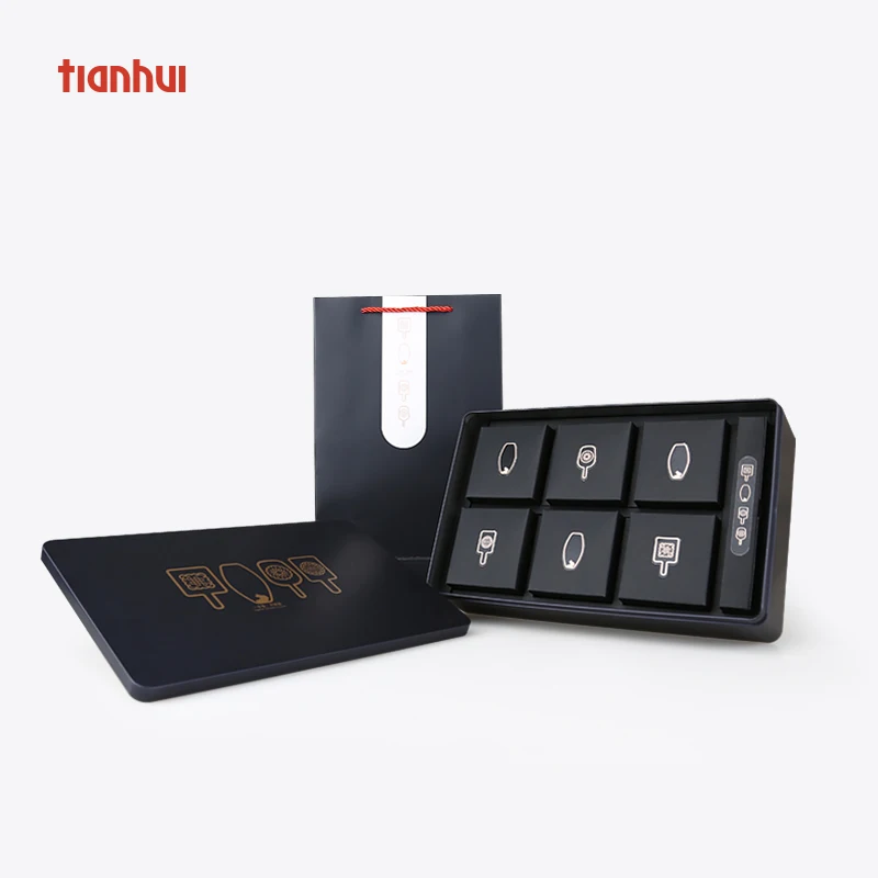 Creative Luxury Gift Packaging Mooncake Tin Box Tianhui Mid Autumn Tinplate Metal Red, Black Food Silk Screen Accept CN;FUJ OTMC