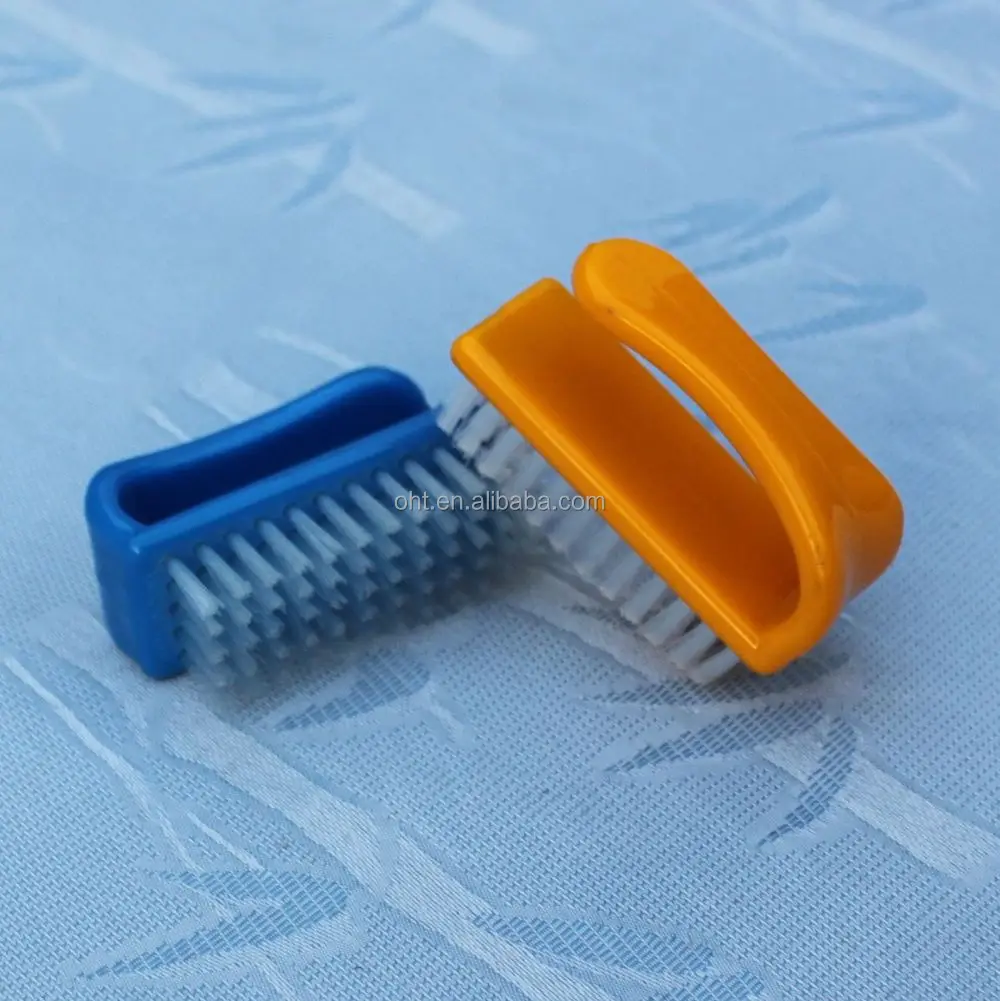 Цветная Пластиковая маленькая щетка для чистки с ручкой