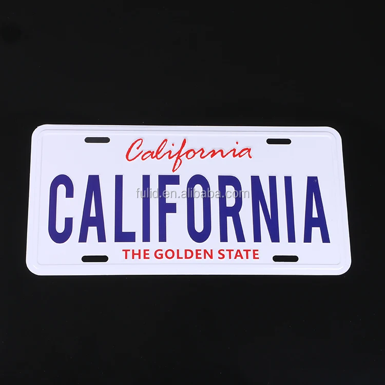 custom America California License Plate