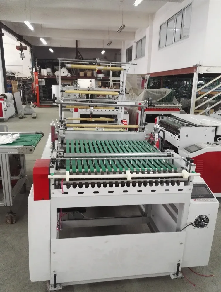hot cutting side sealing machines plastic bags t-shirt bag making machine slitting machine