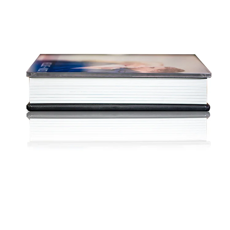 hot sell digital printing low price perfect binding crystal cover photo book