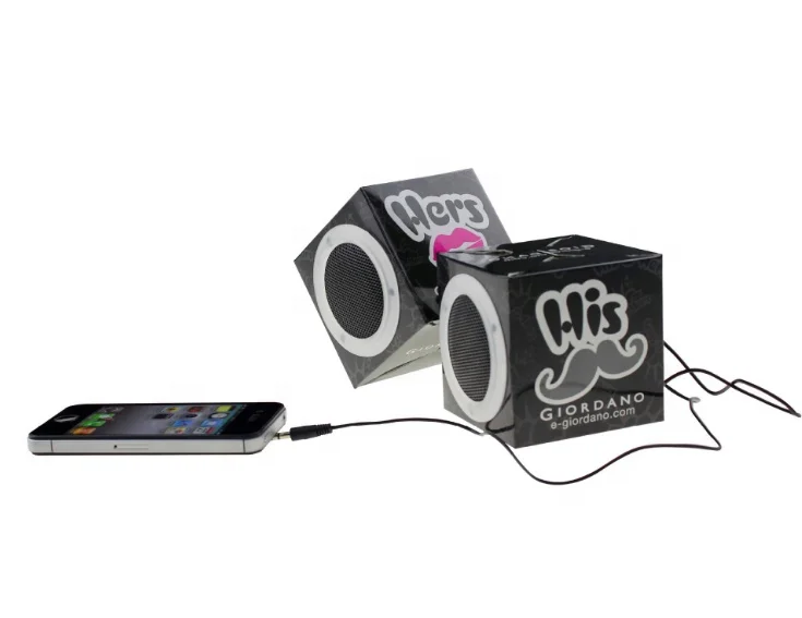 
Carton gift sound creative advertising speaker paper speaker box promotional gift speaker 