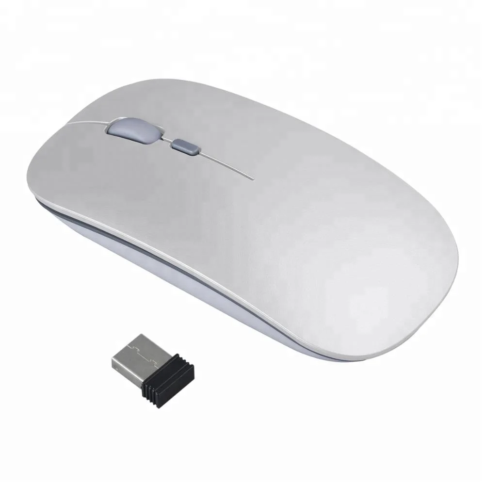 
Cheap Rechargeable Silent Wireless Mouse 1600 DPI Slim For Computer Office 
