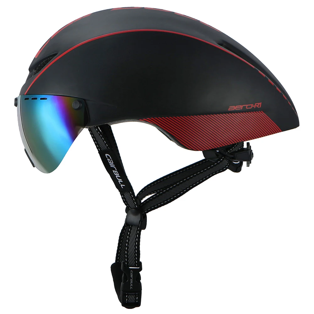 
CAIRBULL AERO-R1 Aerodynamics Road Cycling Aero Bike Helmet With Magnetic Goggle Fits With Glasses Safety helmet construction 