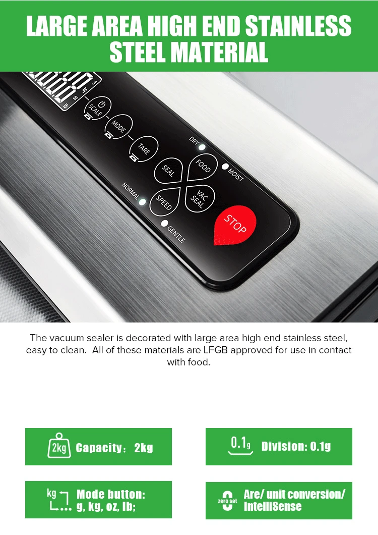 12V/240V Stainless Steel Vacuum Food Sealer For Indoor And Outdoor Use