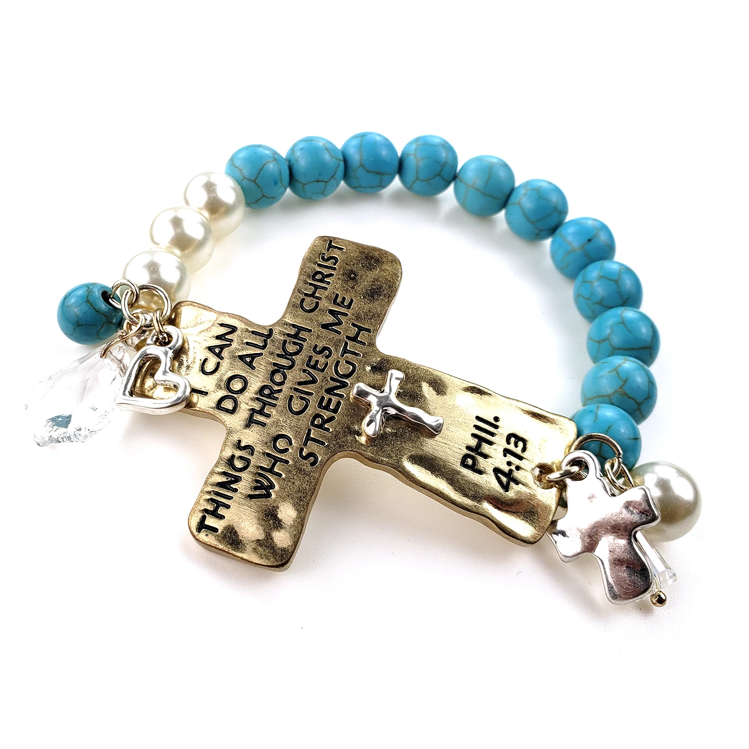 
elastic rosary bead bracelet 