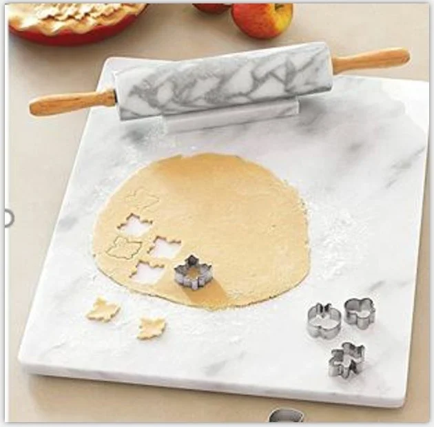 Customized Stone marble cutting board /chopping with hanging hole vegetable cutter