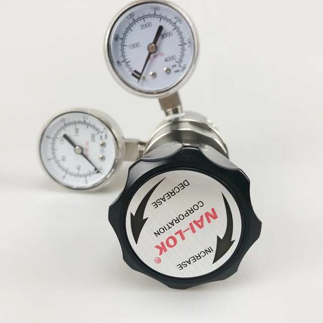 SS316 Nitrogen helium argon gas pressure regulator