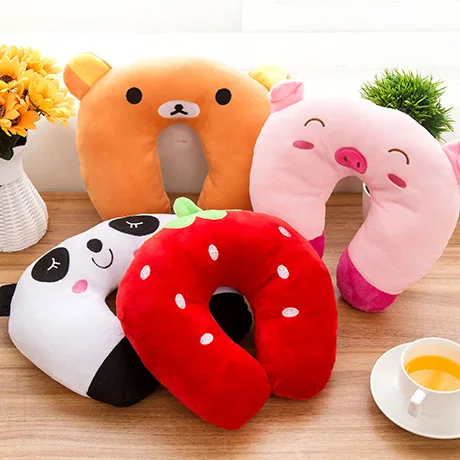 Cute Cartoon U-shaped Pillow Napping Plane Travel U Shape Neck Pillows