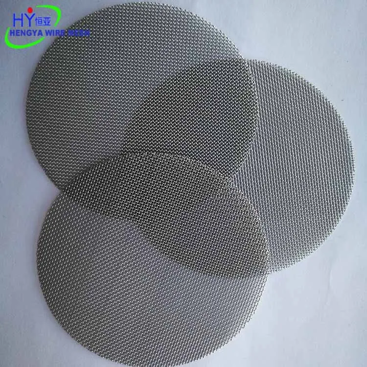 SUS 304 100 metal mesh single layer smooth weave filter discs