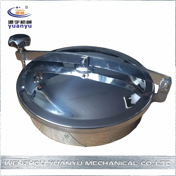 Sanitary stainless steel pressure type manhole cover/manway door for dairy industry